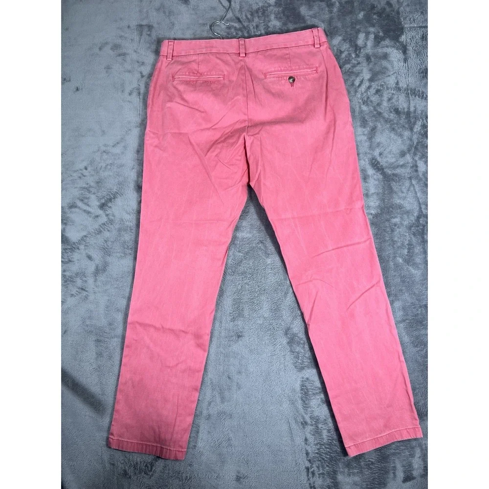 Vineyard Vines On The Go Golf Pant Mens 36x30 Pink Straight Leg Stretch Chino